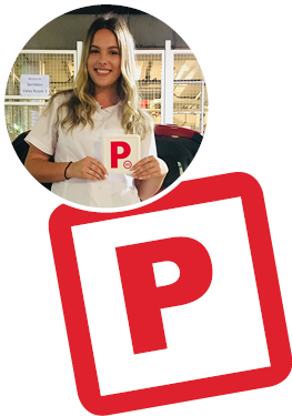 New driver holding P plate